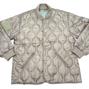 Rothco Quilted Woobie Jacket Mens Medium Khaki Green Military Tactical Bomber M
